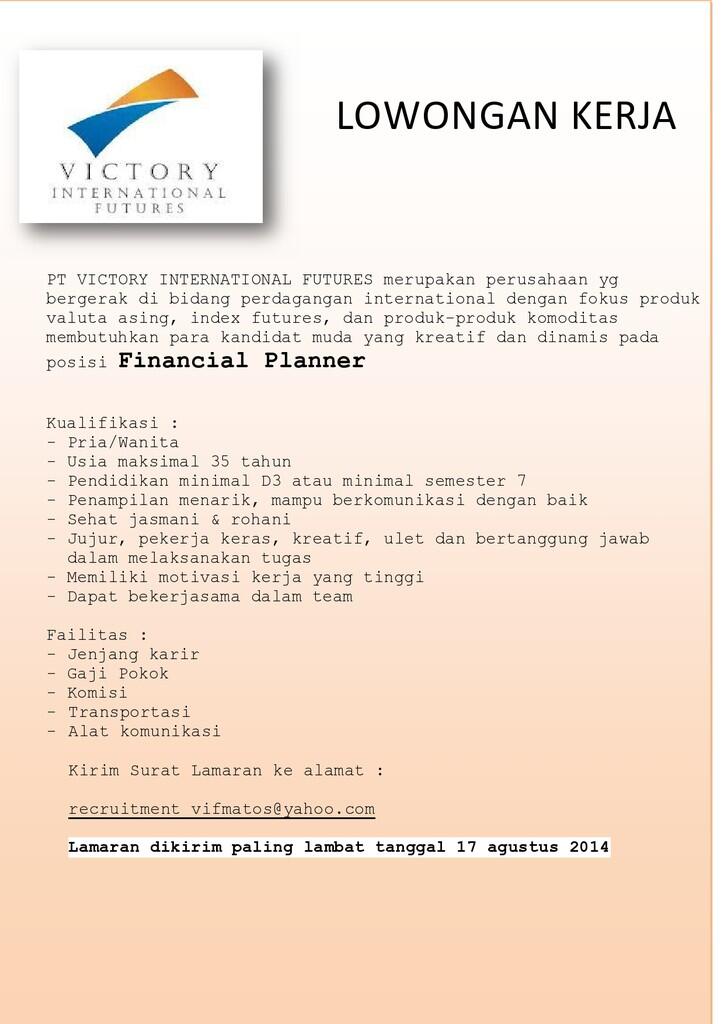 Lowongan Financial Planner