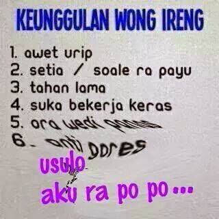 IH IRENG ..... tor aku ra po po