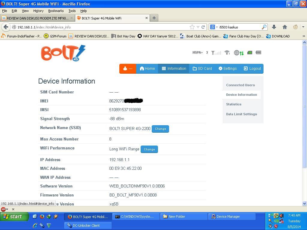 REVIEW DAN DISKUSI MODEM ZTE MF90 BOLT MULTI MODE TDD FDD (MIFI ROUTER) 100 MBPS - Part 1