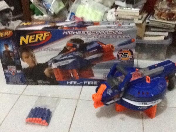 Jual Nerf Hail Fire Lengkap Mulus 650 ribuan