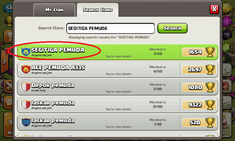 CLASH OF CLANS - SEGITIGA PEMUDA OPEN RECRUIPMENT