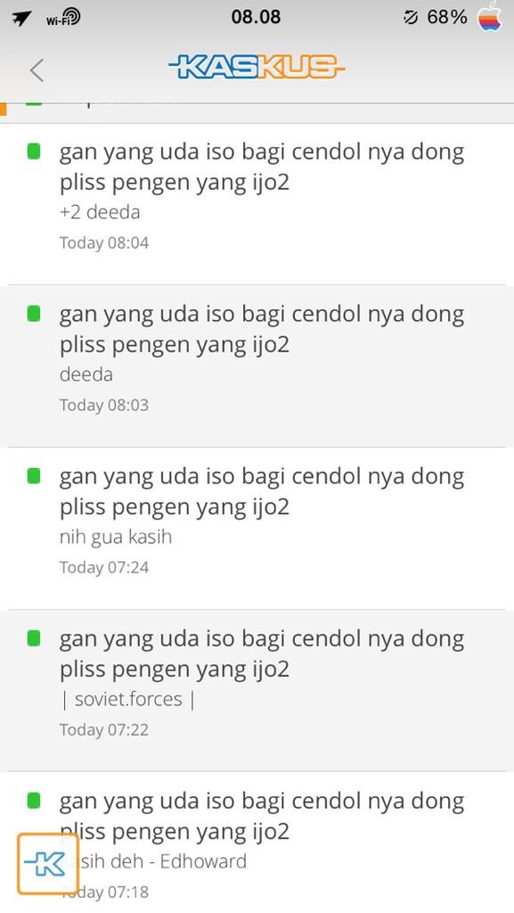 gan yang uda iso bagi cendol nya dong pliss pengen yang ijo2