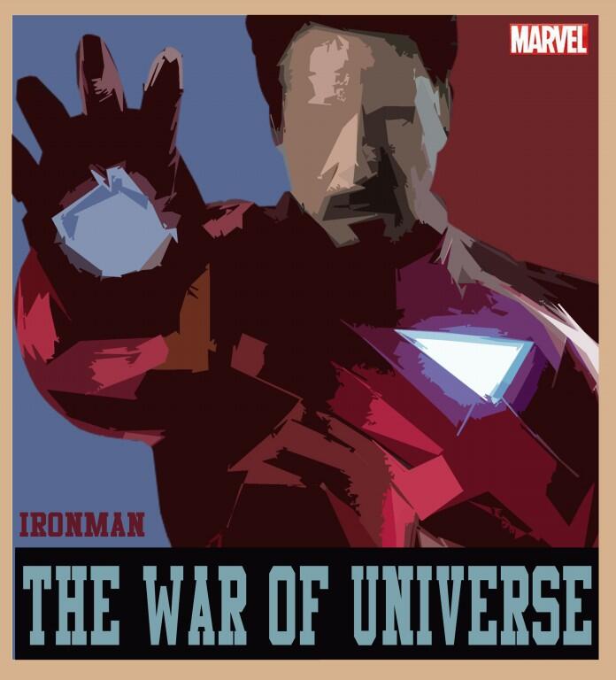 POSTER MARVEL : THE WAR OF UNIVERSE (Imajinasi Ane gan)
