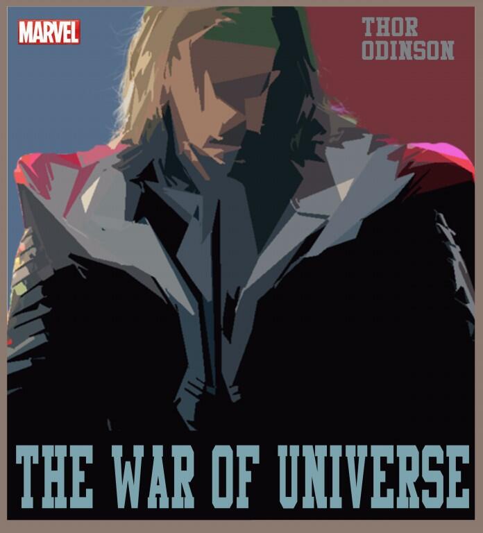 POSTER MARVEL : THE WAR OF UNIVERSE (Imajinasi Ane gan)
