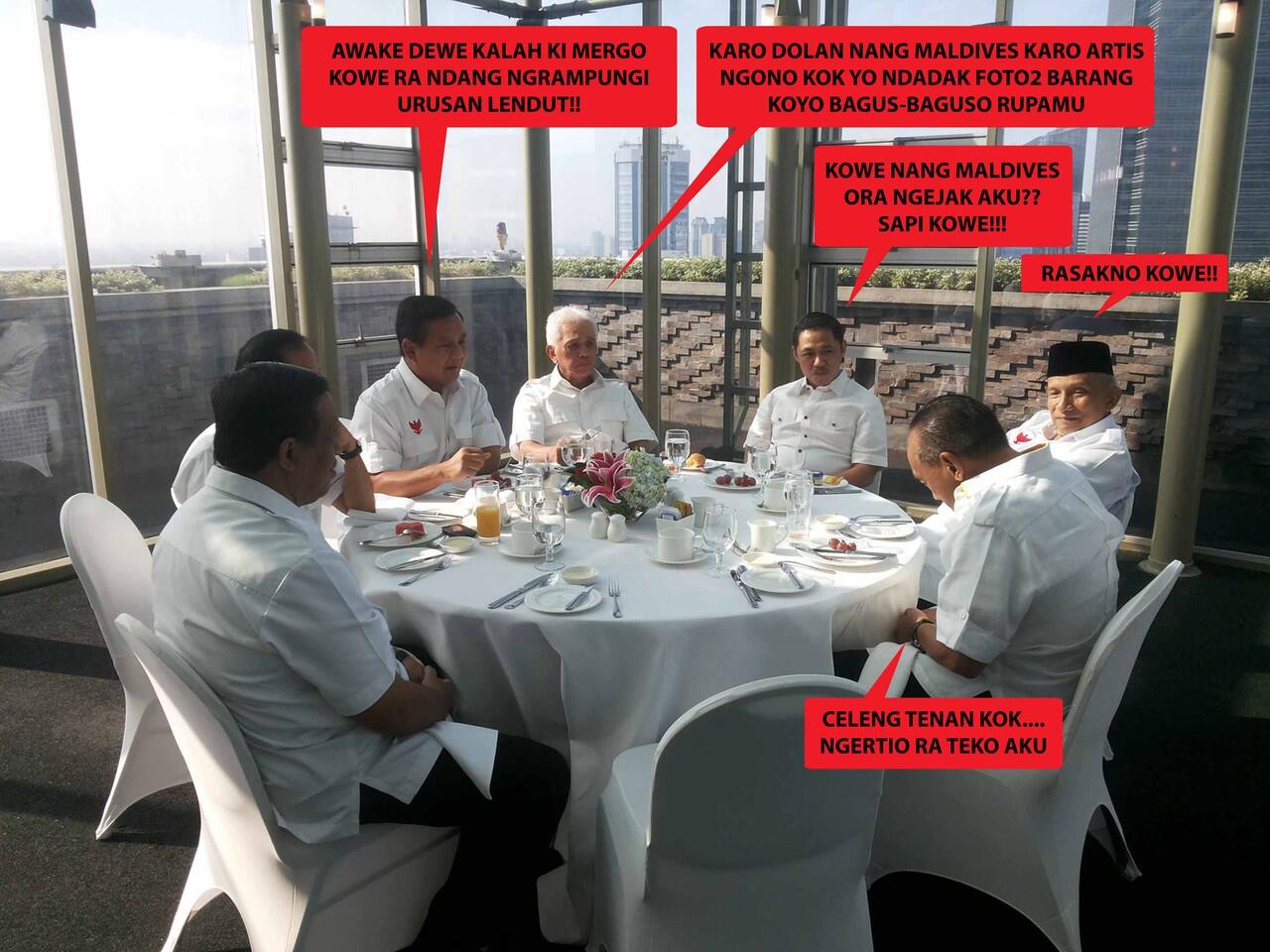 (MENGHARUKAN) perbincangan sarapan pagi pak prabowo dan timses menjelang sidang MK