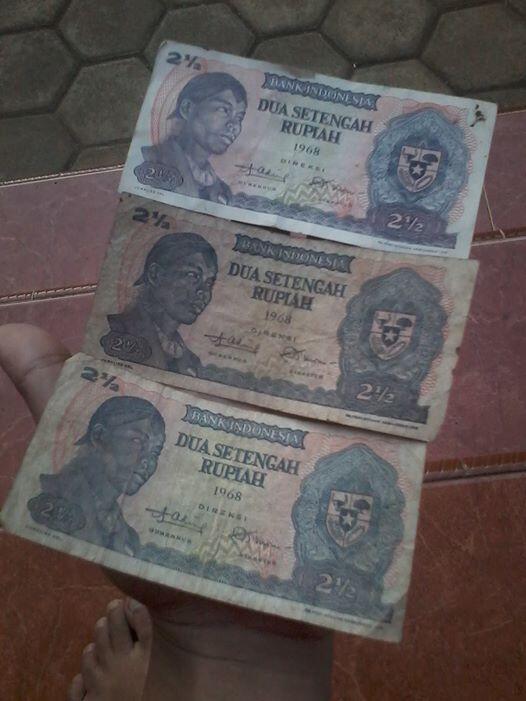 Uang kuno Rp 2,5 th. 1968 bergambar Jend. Soedirman