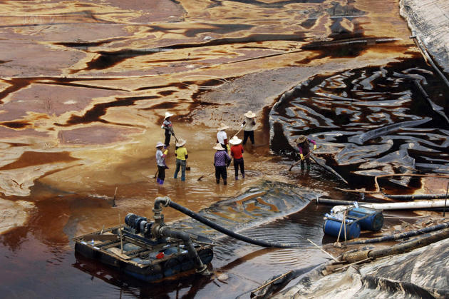 Polusi sungai dan air di China