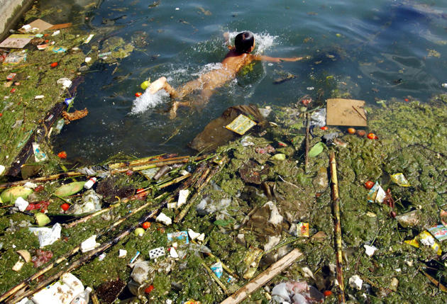 Polusi sungai dan air di China