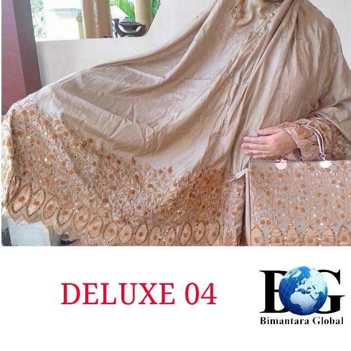 MUKENA DELUXE Produk berkualitas tinggi. Bahan sutra jepang