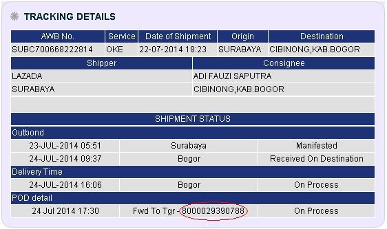 &#91;TULUNG&#93; Status JNE COMAIL