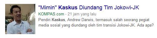 Banyak Kampanye Hitam, Andrew: Kaskus Bersikap Netral