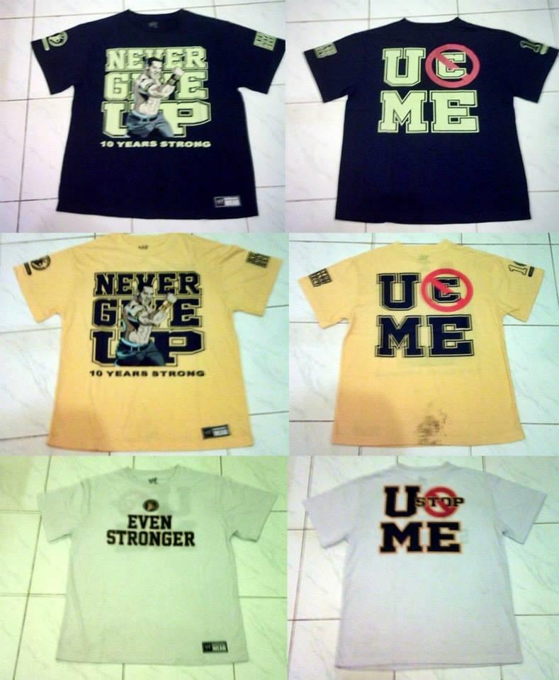 Jual Kaos John Cena 10 Years Strong 1 set (3kaos)
