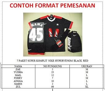 pasukom jersey puma u tim futsal sepakbola seragam setelan kaos kaki tas sepatu