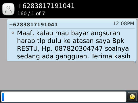 Modus baru penipuan via SMS... mama minta pulsa dah gak musim!!