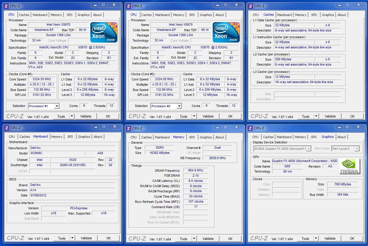 PC Workstation Dell Precision 12 Core X5670 || 16GB || QUADRO FX 4600 || 1TB ||