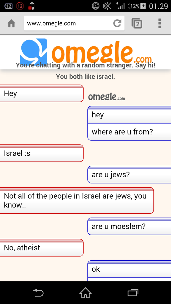 Apa pendapat agan tentang chat ane dengan orang Israel berikut?