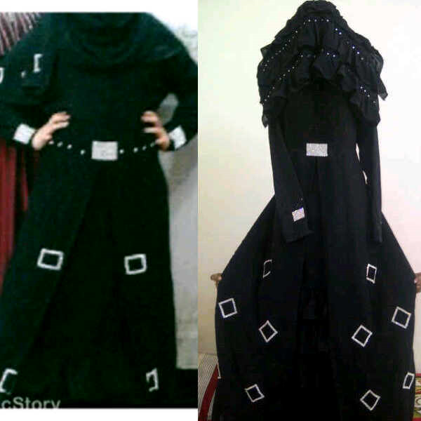 busana muslim abaya saudi umbrella bordir & swarosky