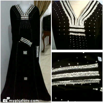 busana muslim abaya saudi umbrella bordir & swarosky