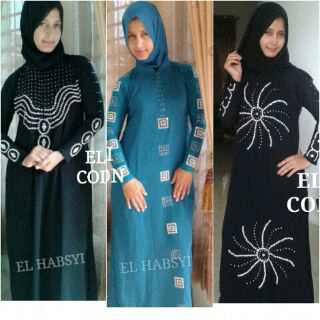 busana muslim abaya saudi umbrella bordir & swarosky