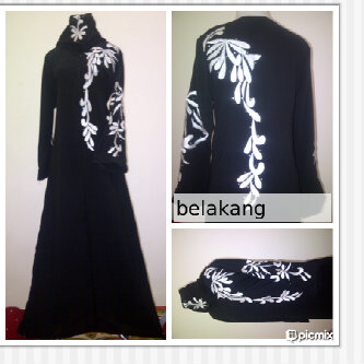 busana muslim abaya saudi umbrella bordir & swarosky