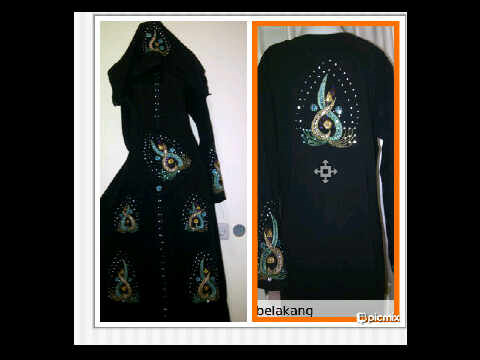 busana muslim abaya saudi umbrella bordir & swarosky