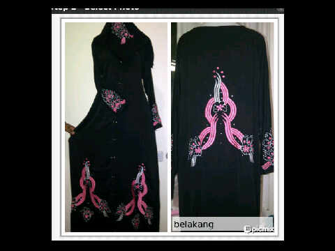 busana muslim abaya saudi umbrella bordir & swarosky