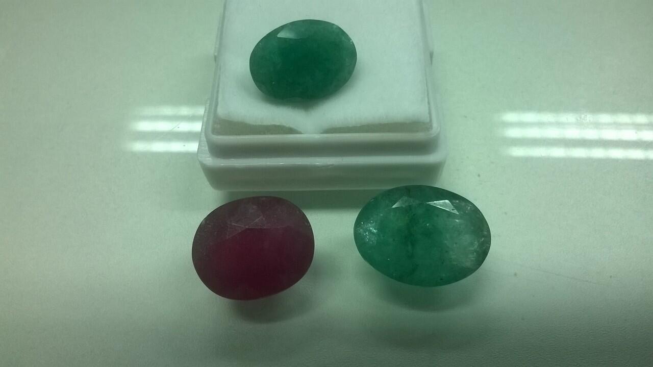 Batu Jamrud Brazil Natural dan Ruby Big Size