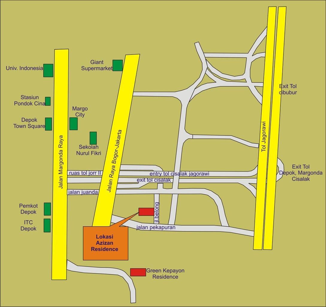 AZIZAN RESIDENCE, CLUSTER MEWAH DEKAT KE MARGONDA, STASIUN POCIN, TOL CISALAK