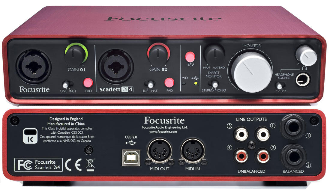 Pilih Focusrite Scarlettt 2i4 atau line6 POD UX2