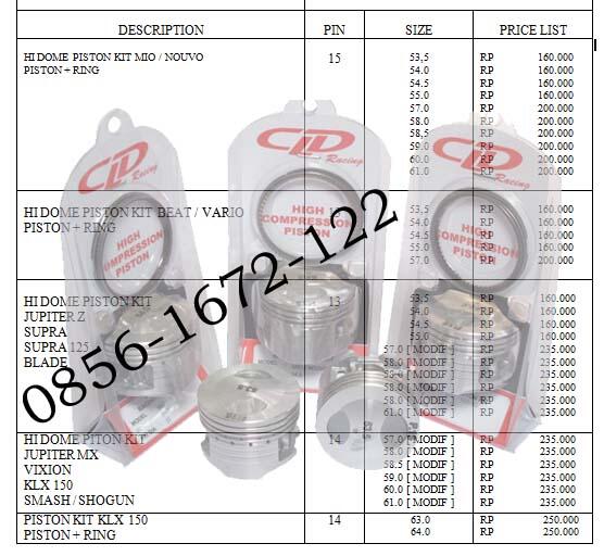 Jual PISTON KIT – HI DOME CLD