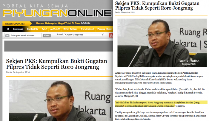 Legend of Rorojonggrang??