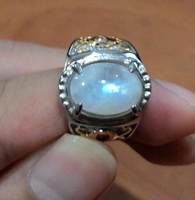 Cincin Moonstone Biru Laut Adem Mantep Murah 299.999 saja.. :D