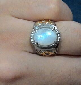 Cincin Moonstone Biru Laut Adem Mantep Murah 299.999 saja.. :D