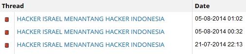 HACKER ISRAEL MENANTANG HACKER INDONESIA