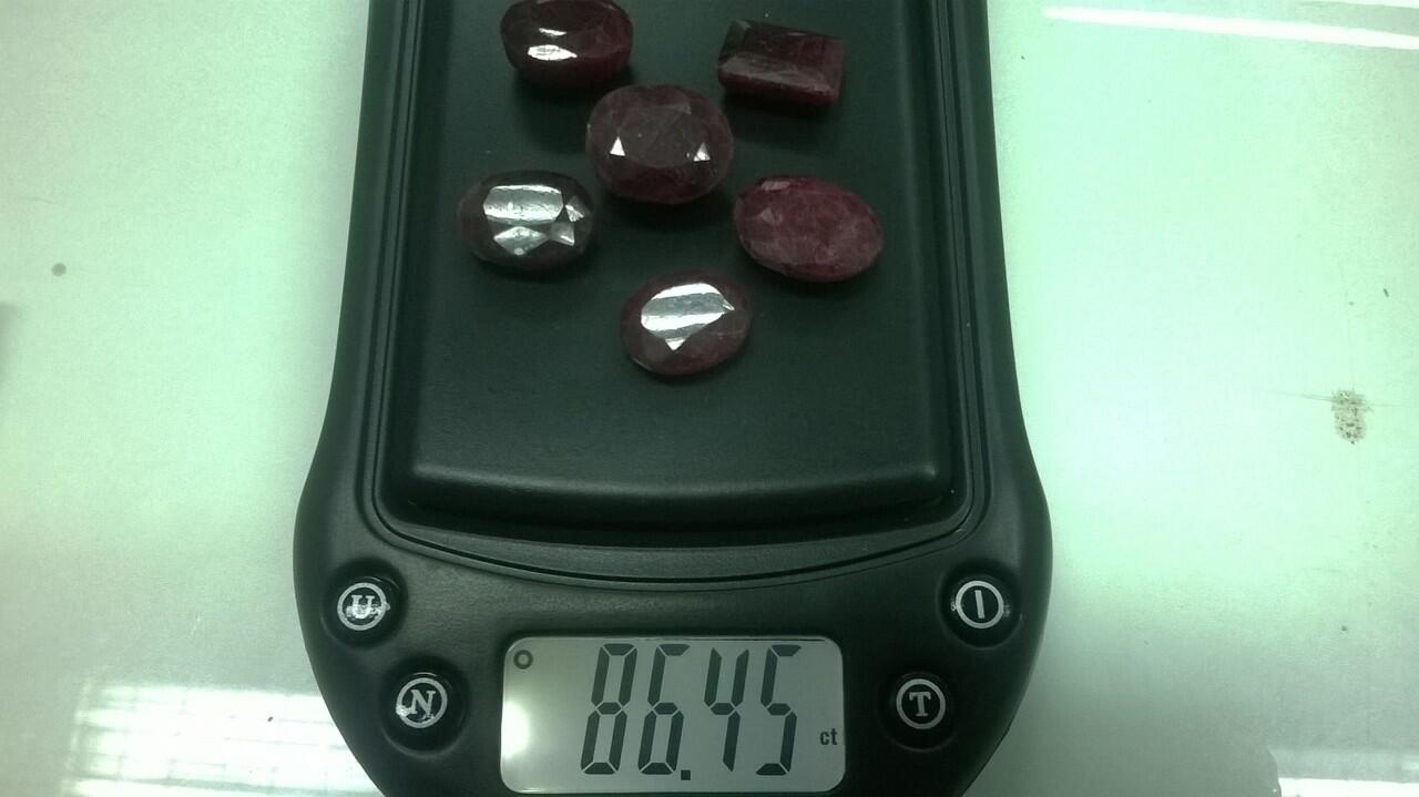 Batu Ruby Natural Asli Murah Borongan 6pcs