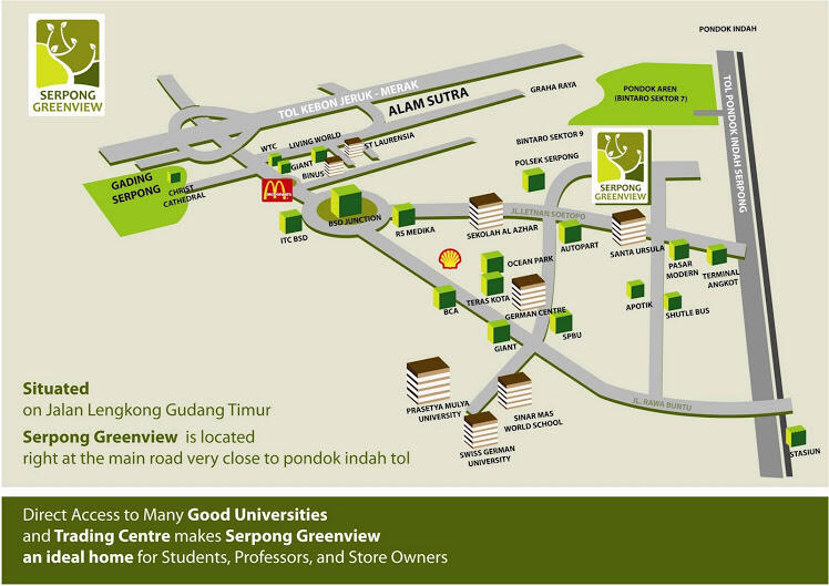 Jual BU Apartmen Serpong Green View