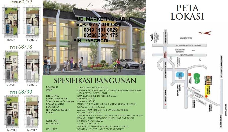 rumah di lippo karawaci harga perdana baru launching 682jtan 3kt