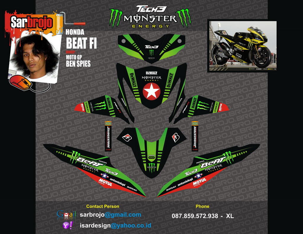 Modifikasi Motor Beat Stiker Semut Modifikasi