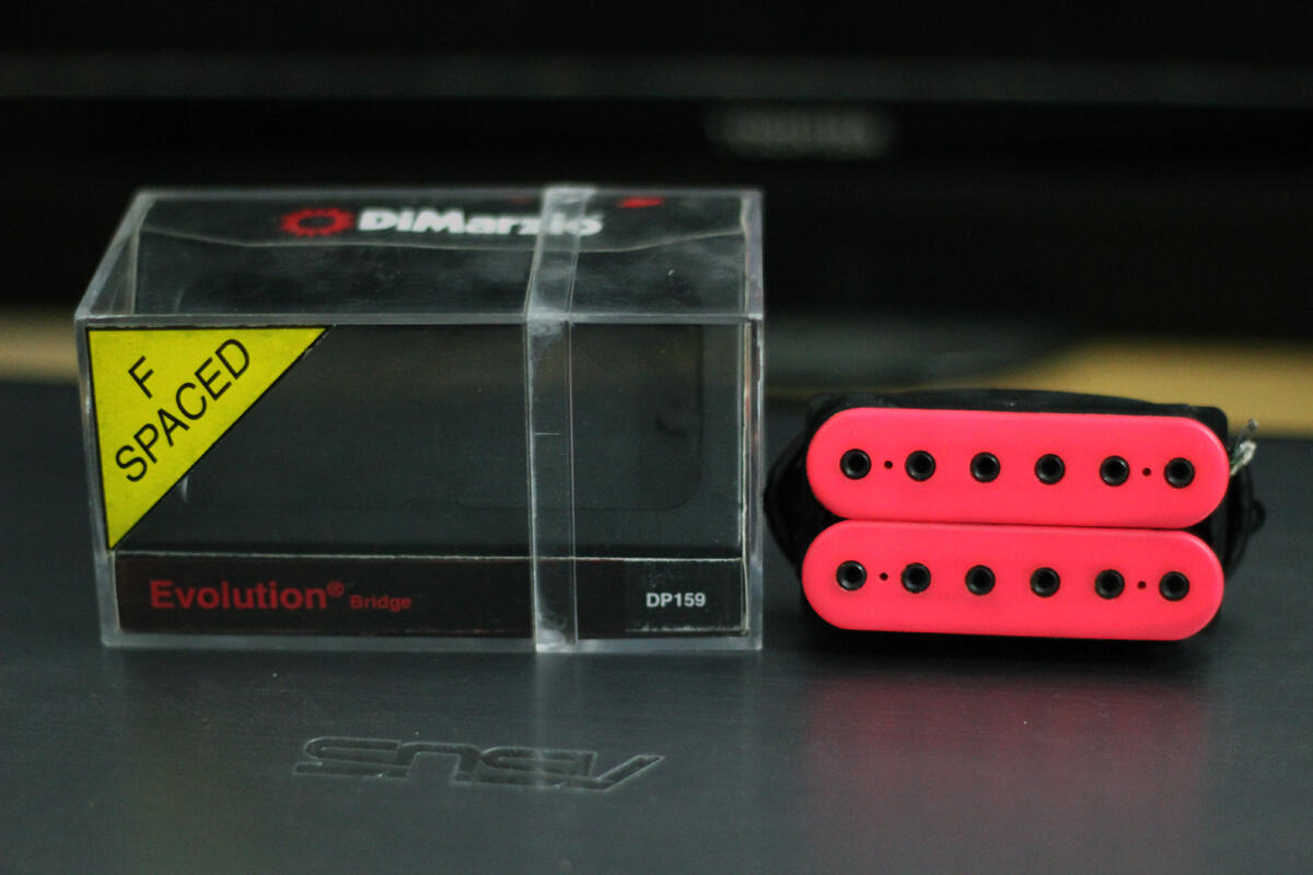 Jual Pickup Humbucker Dimarzio Evolution (Bridge) DP159 F-Spaced Pink With Box