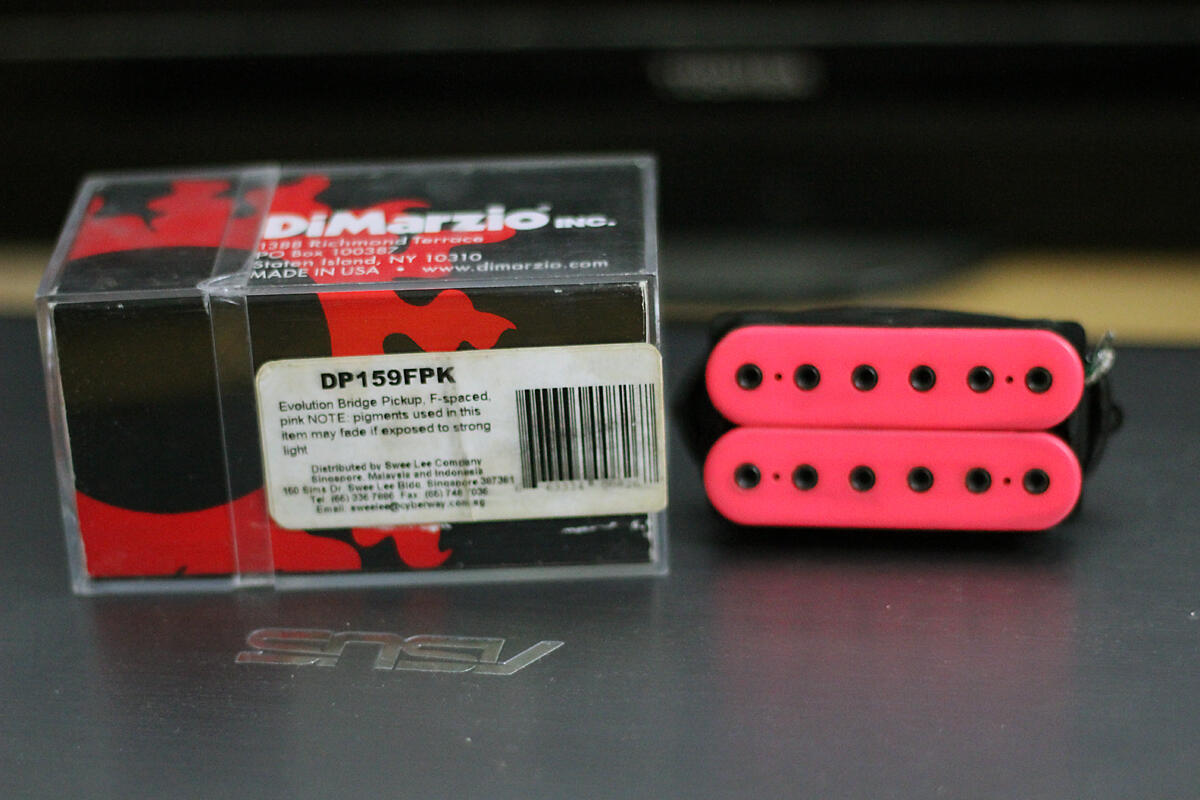 Jual Pickup Humbucker Dimarzio Evolution (Bridge) DP159 F-Spaced Pink With Box
