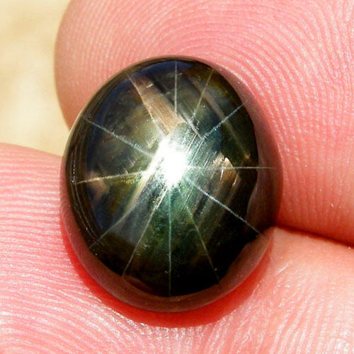 Black Green Star Sapphire 12 Ray + memo ACC