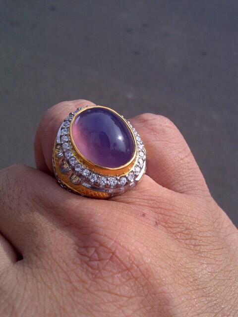 Cincin Batu Garut kristal, Yaman wulung 2 motif, Lavender, Safir+memo) 100% Garansi!!