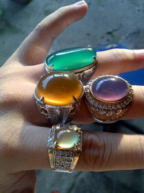 Cincin Batu Garut kristal, Yaman wulung 2 motif, Lavender, Safir+memo) 100% Garansi!!