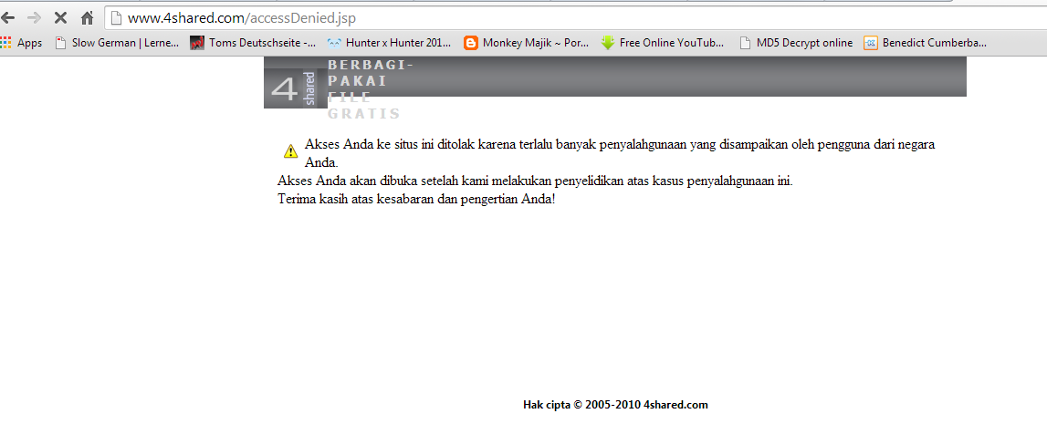 4shared di blok gan!!