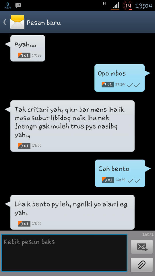 Disaat orang yang paling kita sayang sms seperti ini :(