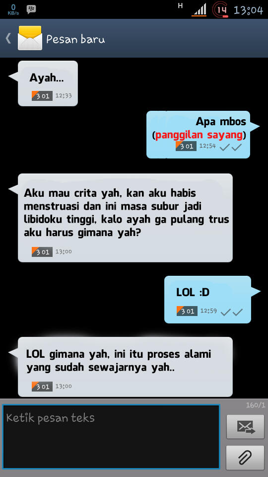Disaat orang yang paling kita sayang sms seperti ini :(