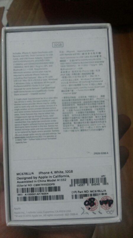 iphone 4 32gb cdma white bandung masih ada garansi