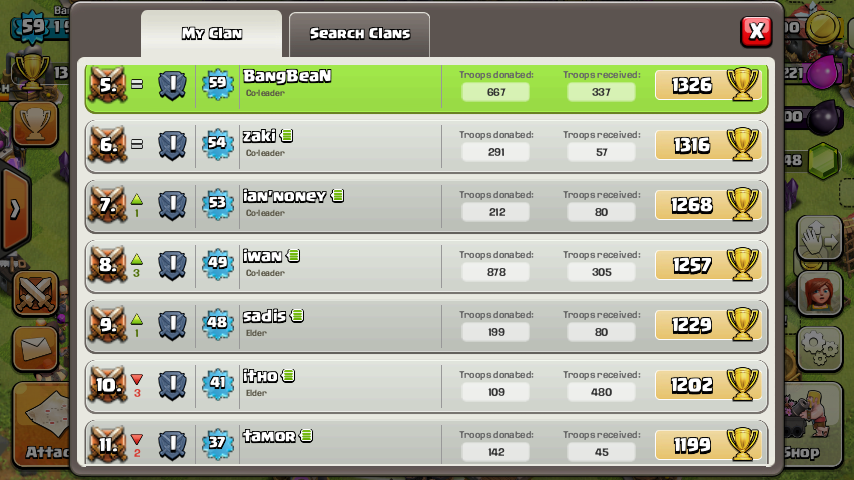 Yang suka main Clash OF Clan Gabung yuk ke Clan ane