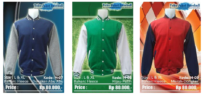 Jual Jaket Baseball Polos Murah Berkualitas