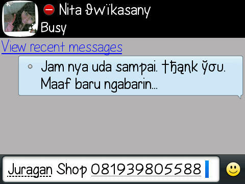 Testimonial Juragan Shop www.juraganshop.com (TAS/DOMPET/ARLOJI/KAOS BRANDED IMPOR)